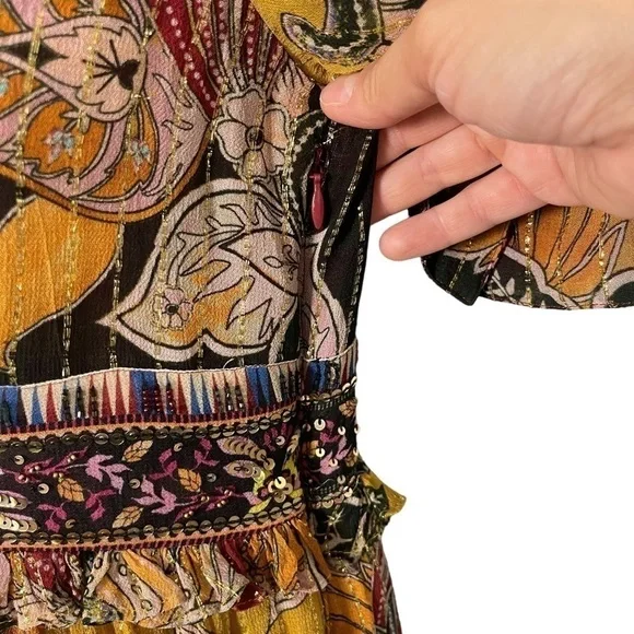 GUC Verb by Anthropologie Tunic/dress, beads, sequins, multicolour, size XSmall - Picture 15 of 17